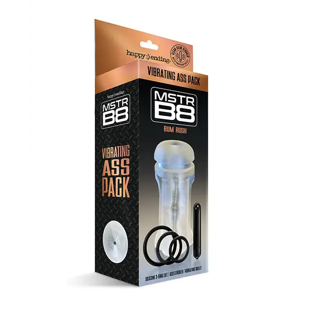 MSTR B8 Bum Rush Vibrating Ass Pack - Kit of 5 Clear - Dolls & Masturbators