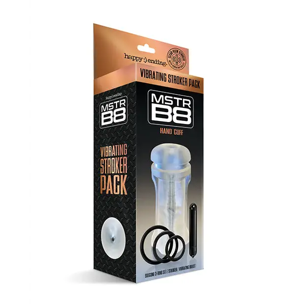 MSTR B8 Hand Cuff Vibrating Stroker Pack - Kit of 5 Clear - Dolls & Masturbators