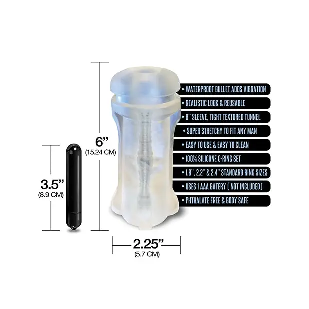 MSTR B8 Hand Cuff Vibrating Stroker Pack - Kit of 5 Clear - Dolls & Masturbators