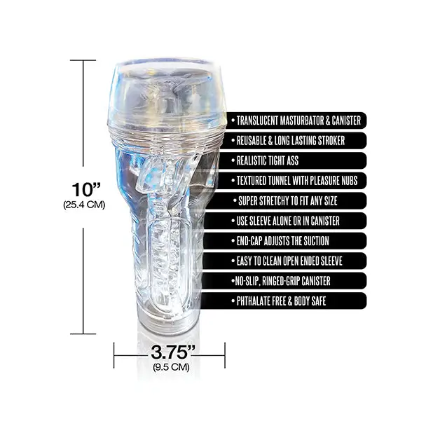 MSTR B8 In the Clear Anal Stroker - Clear - Dolls & Masturbators