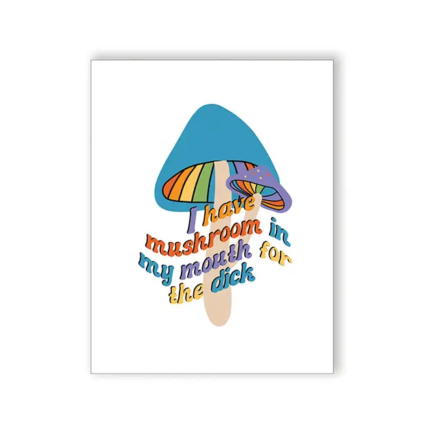 Mushroom D Greeting Card - Bachelorette & Party Supplies