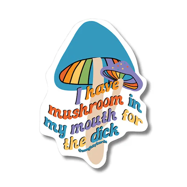 Mushroom D Naughty Sticker - Pack of 3 - Novelties