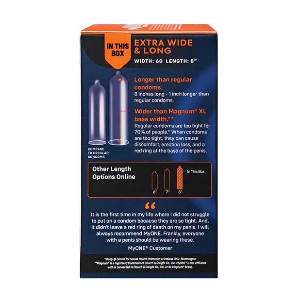 My One Extra Wide & Long Condoms - Pack of 10 - Condoms