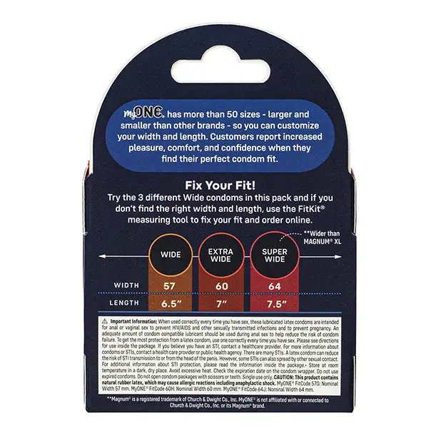 My One Large Sampler Condoms - Pack of 3