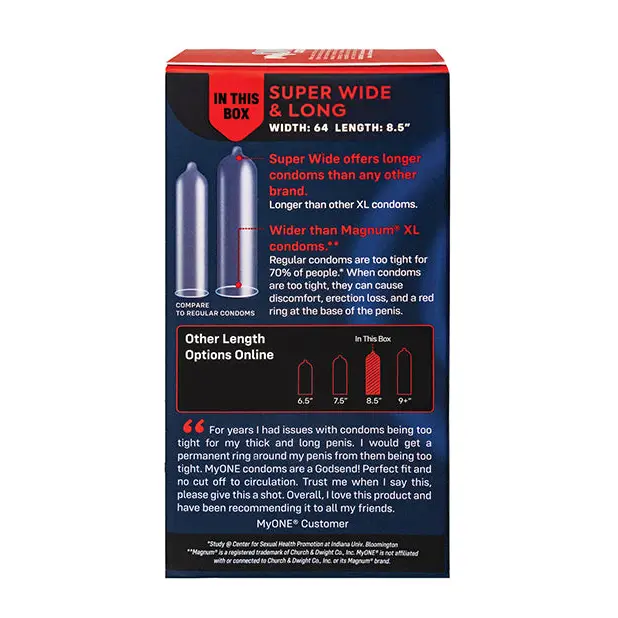 My One Super Wide & Long Condoms - Pack of 10 - Condoms
