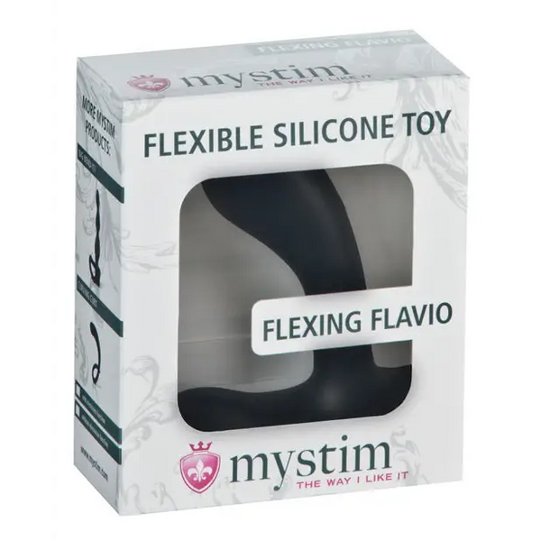 Mystim Flexing Flavio eStim Silicone Prostate Stimulator - Black - Stimulators