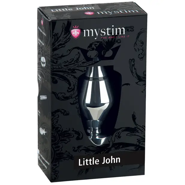 Mystim Little John Buttplug Small Aluminum - Silver - Stimulators