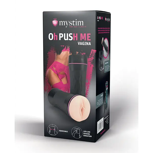 Mystim Oh-Pushme Vagina - Black - Dolls & Masturbators