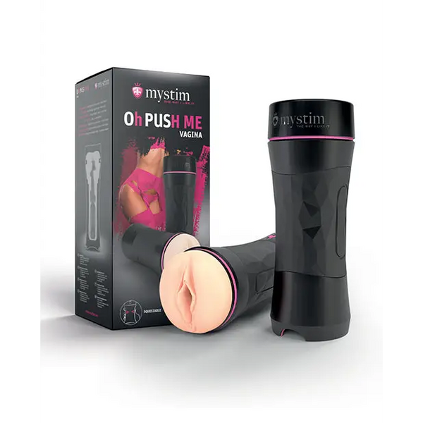 Mystim Oh-Pushme Vagina - Black - Dolls & Masturbators