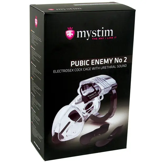 Mystim Pubic Enemy #2 Cock Cage - Clear - Stimulators