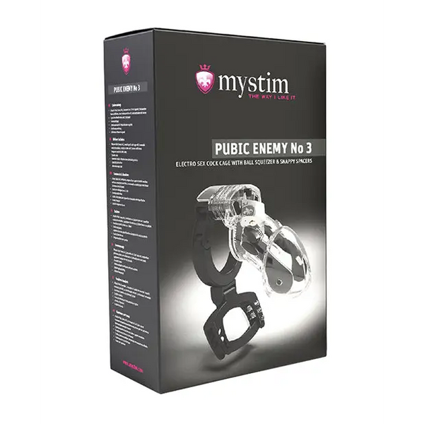 Mystim Pubic Enemy No. 3 Cock Cage - Clear - Stimulators