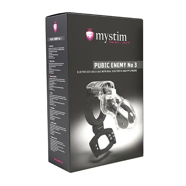 Mystim Pubic Enemy No. 3 Cock Cage - Clear - Stimulators