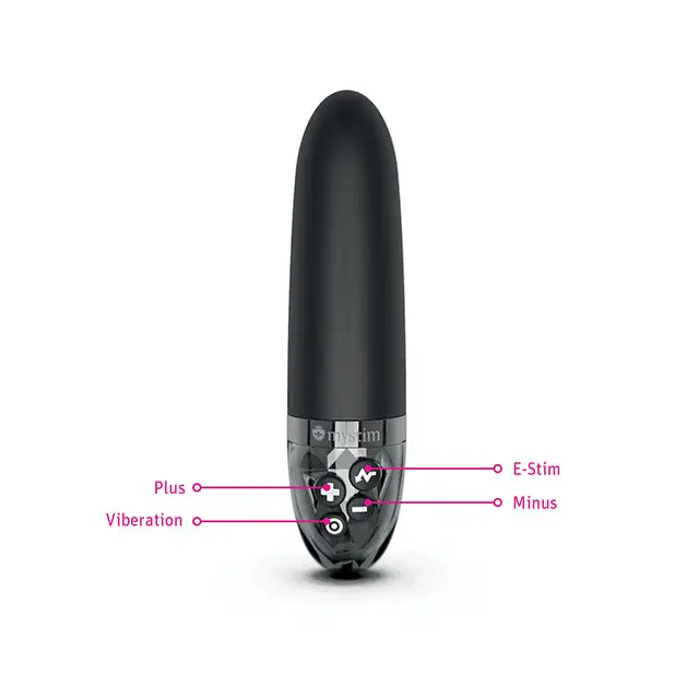 Mystim Sleak Freak eStim Straight Vibrator - Black - Stimulators