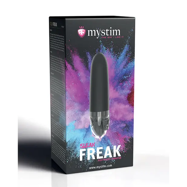 Mystim Sleak Freak eStim Straight Vibrator - Black - Stimulators