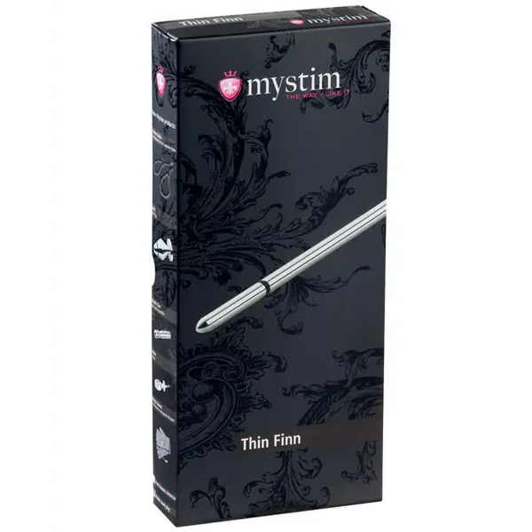 Mystim Thin Finn eStim Urethral Sound - Silver - Stimulators