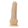 Naked Addiction 7’’ Rotating & Vibrating Dong w/Remote - Flesh - Dongs & Dildos