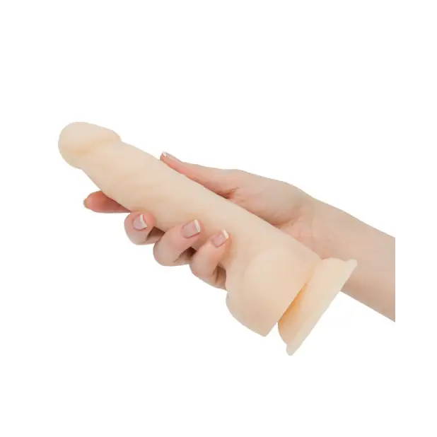 Naked Addiction 8’’ Rotating & Vibrating Dong - Flesh - Dongs & Dildos