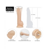 Naked Addiction 8’’ Rotating & Vibrating Dong - Flesh - Dongs & Dildos