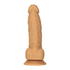 Naked Addiction 8’’ Rotating & Vibrating Dong w/Remote - Caramel - Dongs & Dildos