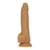 Naked Addiction 9’’ Thrusting Dong w/Remote - Caramel - Dongs & Dildos