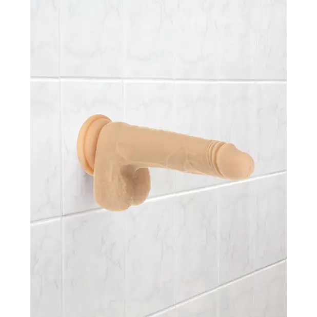 Naked Addiction The Freak 7.5’’ Rotating & Thrusting Vibrating Dong - Ivory - Dongs & Dildos