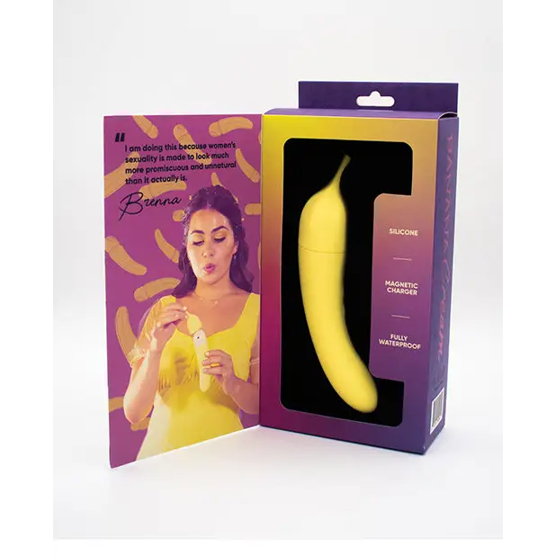 Natalie’s Toy Box Banana Cream Air Pulse & G-Spot Vibrator - Yellow - Stimulators