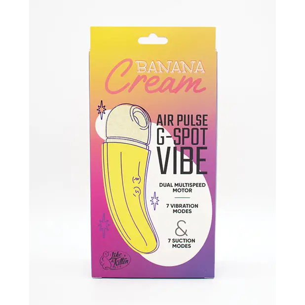 Natalie’s Toy Box Banana Cream Air Pulse & G-Spot Vibrator - Yellow - Stimulators