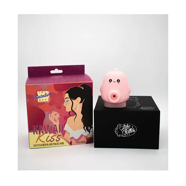 Natalie’s Toy Box Kawaii Kiss Clit Flicker & Air Stimulator - Pink - Stimulators