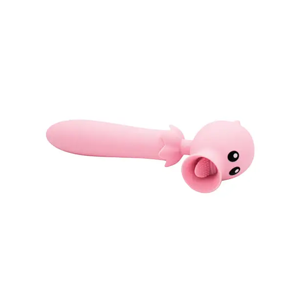 Natalie’s Toy Box Lick n’ Stick Clit Flicker & G-Spot Vibe - Pink - Stimulators