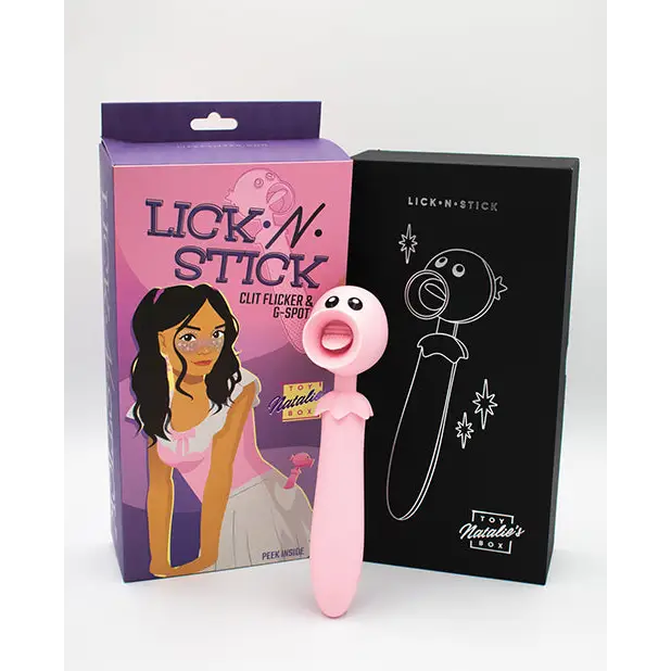Natalie’s Toy Box Lick n’ Stick Clit Flicker & G-Spot Vibe - Pink - Stimulators