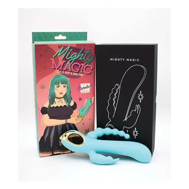 Natalie’s Toy Box Mighty Magic Clit G-Spot & Anal Vibrator - Aqua - Vibrators