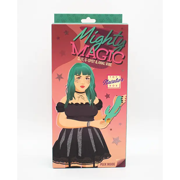 Natalie’s Toy Box Mighty Magic Clit G-Spot & Anal Vibrator - Aqua - Vibrators
