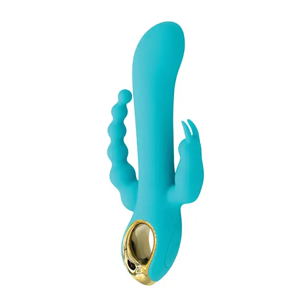 Natalie’s Toy Box Mighty Magic Clit G-Spot & Anal Vibrator - Aqua - Vibrators