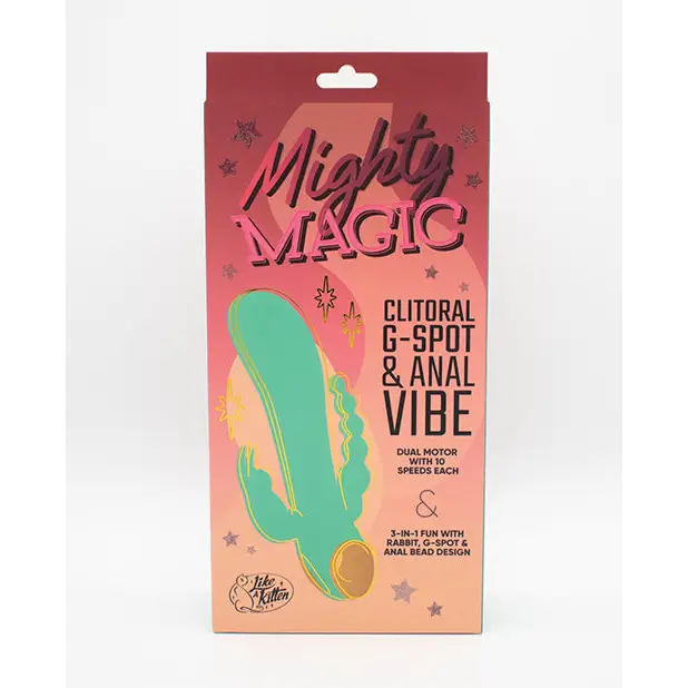 Natalie’s Toy Box Mighty Magic Clit G-Spot & Anal Vibrator - Aqua - Vibrators