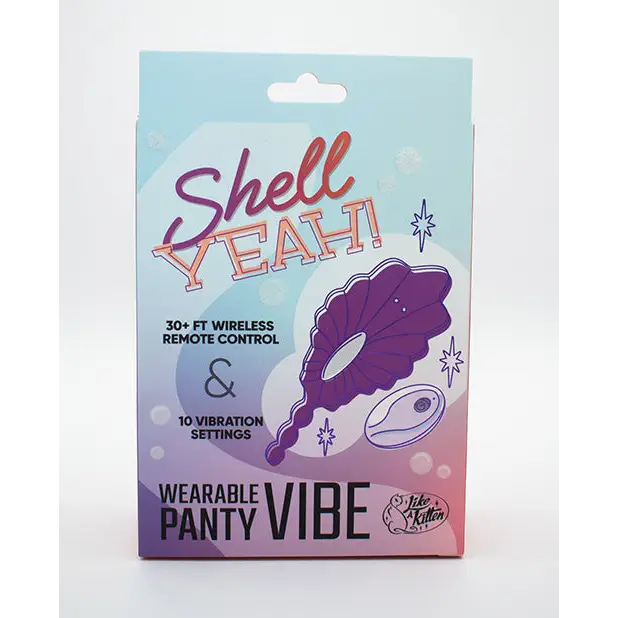 Natalie’s Toy Box Shell Yeah! Remote Controlled Wearable Panty Vibrator - Purple - Stimulators