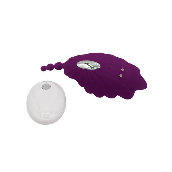 Natalie’s Toy Box Shell Yeah! Remote Controlled Wearable Panty Vibrator - Purple - Stimulators