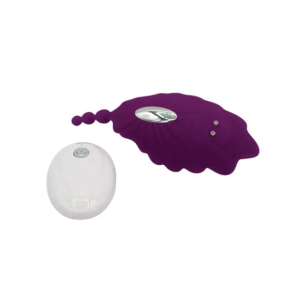 Natalie’s Toy Box Shell Yeah! Remote Controlled Wearable Panty Vibrator - Purple - Stimulators