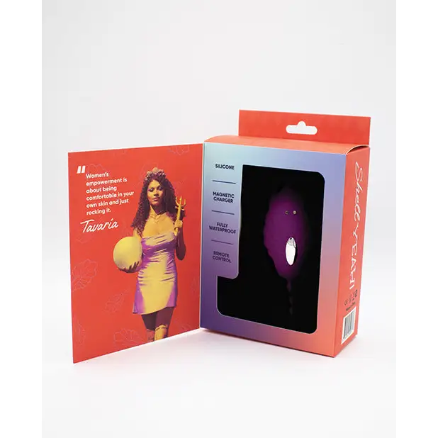 Natalie’s Toy Box Shell Yeah! Remote Controlled Wearable Panty Vibrator - Purple - Stimulators