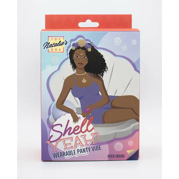 Natalie’s Toy Box Shell Yeah! Remote Controlled Wearable Panty Vibrator - Purple - Stimulators