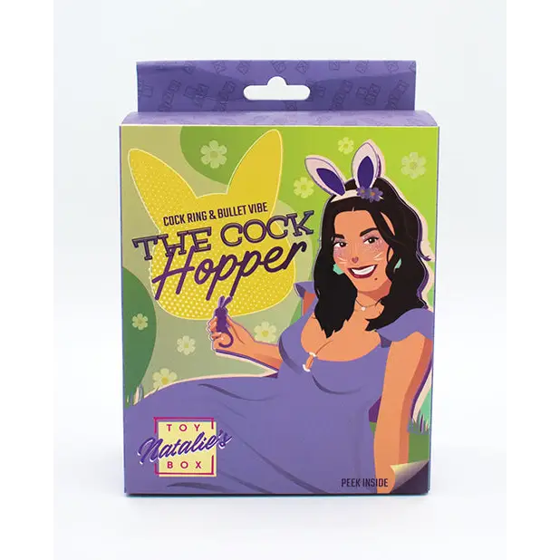 Natalie’s Toy Box The Cock Hopper Cock Ring & Bullet Vibrator - Purple - Penis Enhancement