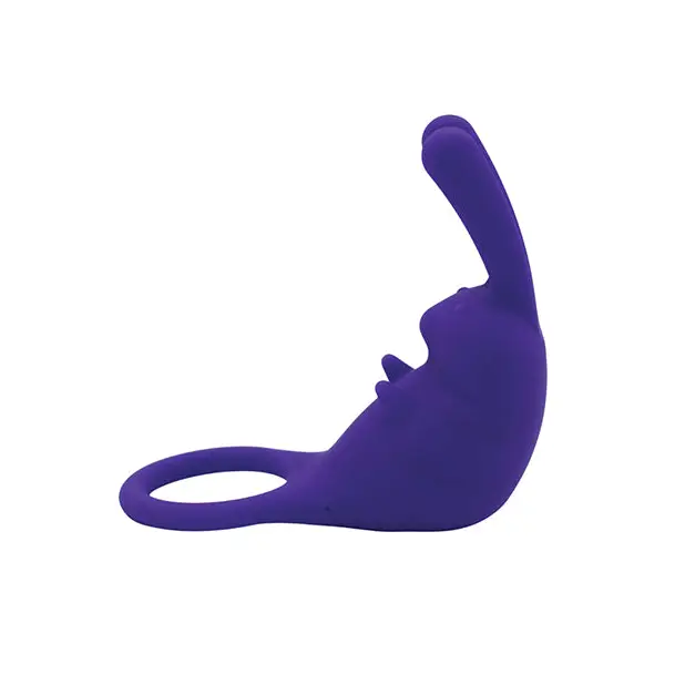 Natalie’s Toy Box The Cock Hopper Cock Ring & Bullet Vibrator - Purple - Penis Enhancement