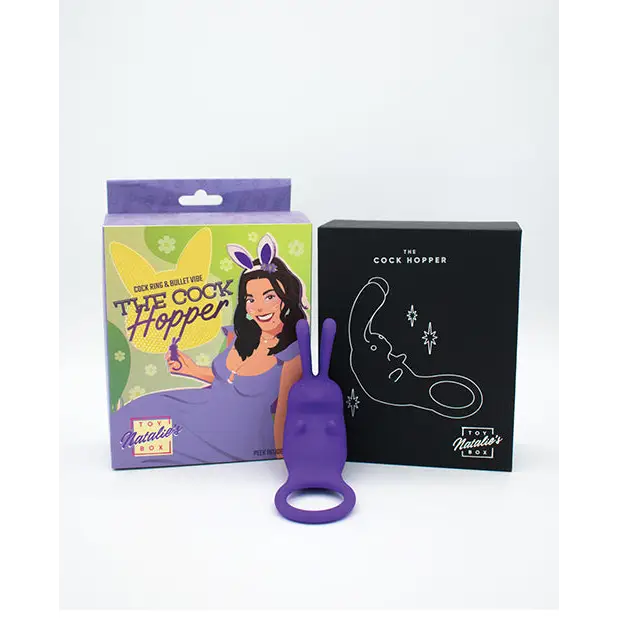 Natalie’s Toy Box The Cock Hopper Cock Ring & Bullet Vibrator - Purple - Penis Enhancement