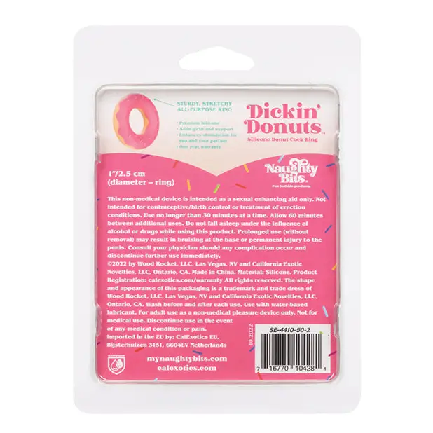 Naughty Bits Dickin’ Donuts Silicone Donut Cock Ring - Penis Enhancement