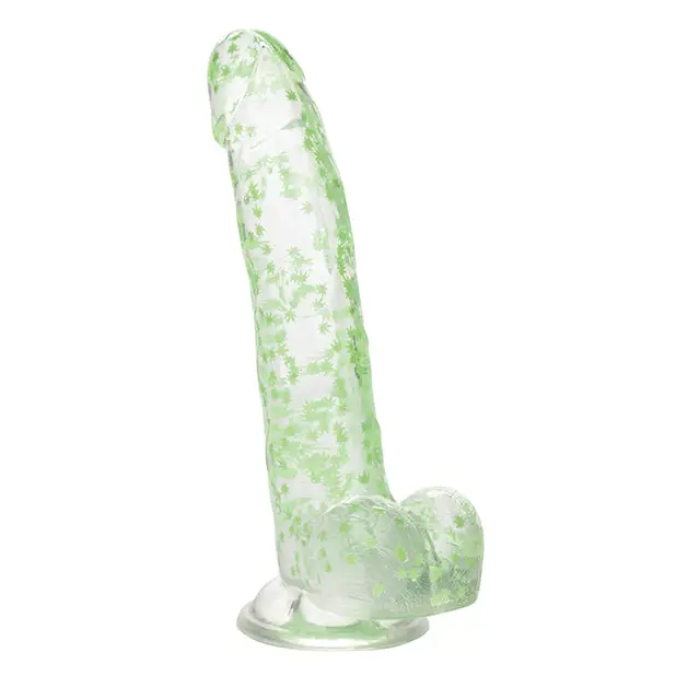 Naughty Bits I Leaf Dick Glow In The Dark Weed Leaf Dildo - Dongs & Dildos