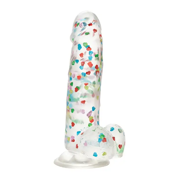 Naughty Bits I Love Dick Heart Filled Dong - Multicolor - Dongs & Dildos