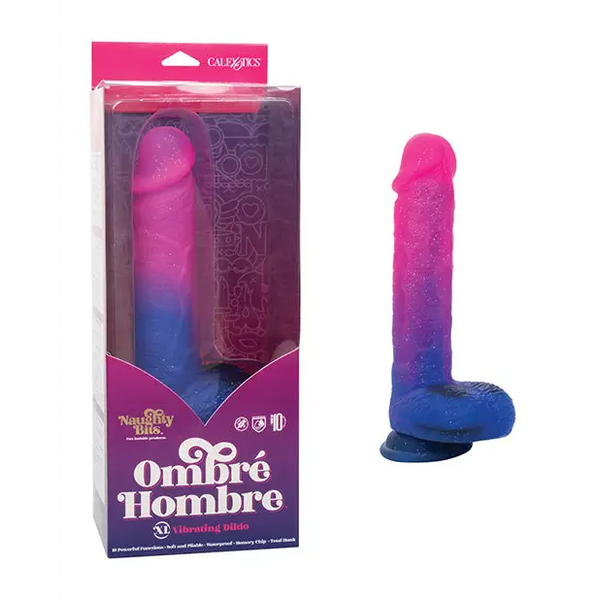 Naughty Bits Ombre Hombre XL Vibrating Dildo - Vibrators