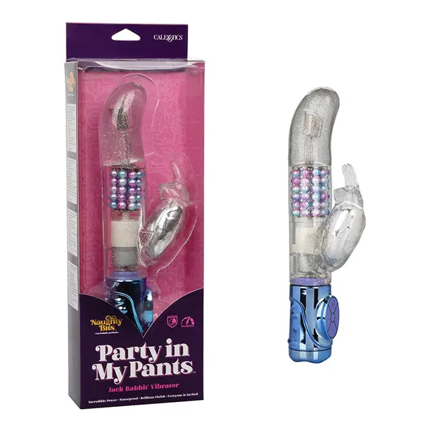 Naughty Bits Party in My Pants Jack Rabbit Vibrator - Multi Color - Vibrators