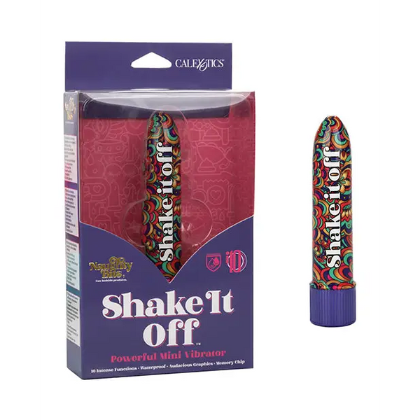Naughty Bits Shake It Off Powerful Mini Vibrator - Multi Color - Stimulators