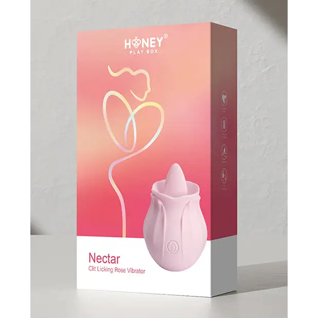 Nectar Clit Licking Rose Vibrator - Pink - Stimulators