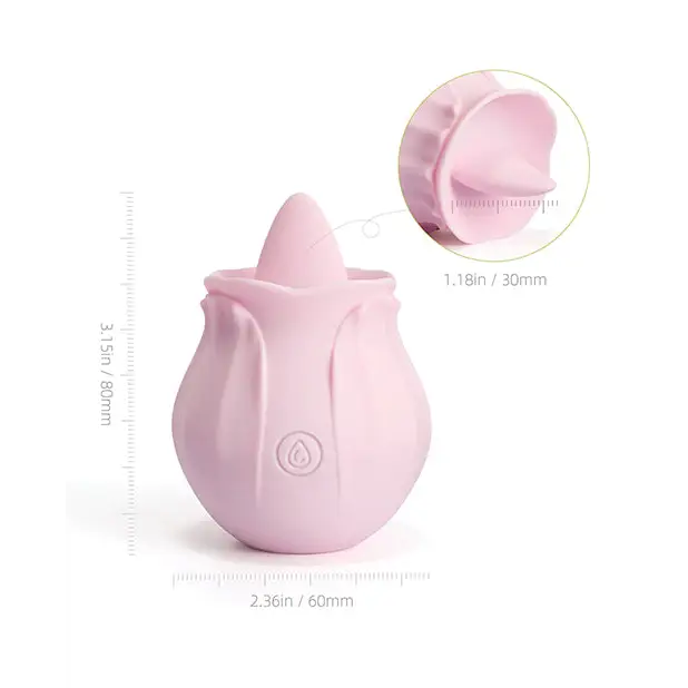 Nectar Clit Licking Rose Vibrator - Pink - Stimulators